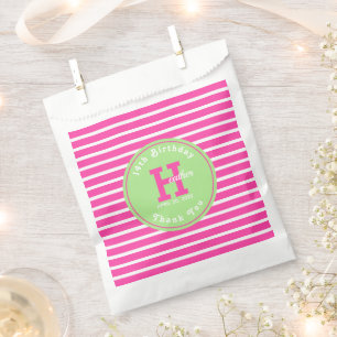 Sacolinha Brisas de Aniversário Rosa ⎮ Verde Branco