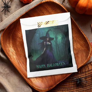 Sacolinha Bruxa de Halloween Wicked em Roxo e Negro
