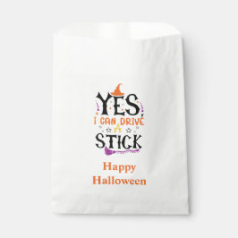 Sacolinha Bruxa engraçada de Halloween Sim, eu sei dirigir c
