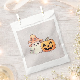 Sacolinha Bruxas de Laranja Fantasma Chapéu Feliz Dia das Br
