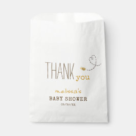 Sacolinha Bumble Bee Agradeço Ao Chá de fraldas Favor Bag