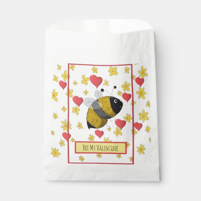 Sacolinha Bumblebee Namorados Daisy Coração Cor-de-Rosa (Frente)