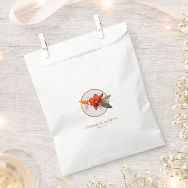 Sacolinha Buquê de boho com flores de fibra (Cortado)