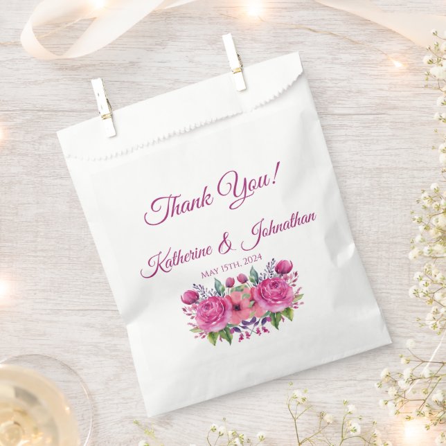 Sacolinha Buquê De Flor Cor-De-Água Rosa-Casamento- (Cortado)