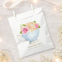 Buquê Floral em Aquarela em Xícara de Chá para Chá