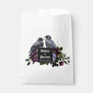 Sacolinha Buquê Floral Púrpura Gótica com Ravens