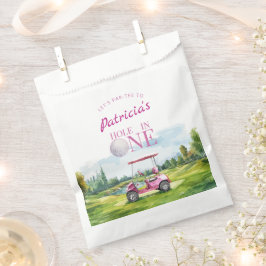 Sacolinha Buraco Em Um Rosa Golfe 1º Aniversário