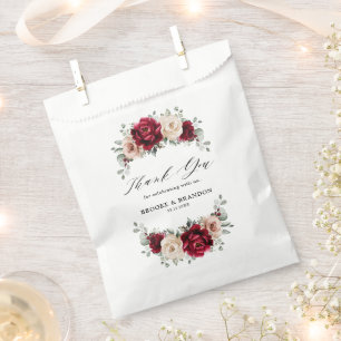 Sacolinha Burgundy Champagne Ivory Mauve Rosa Floral Casamen