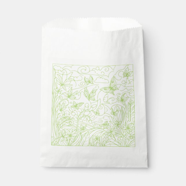 Sacolinha Butterfly Garden Green (Frente)
