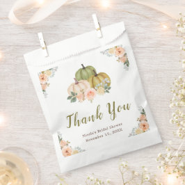 Sacolinha Cabaças Florais Verde-Sal e Pêssego Chá de Noiva