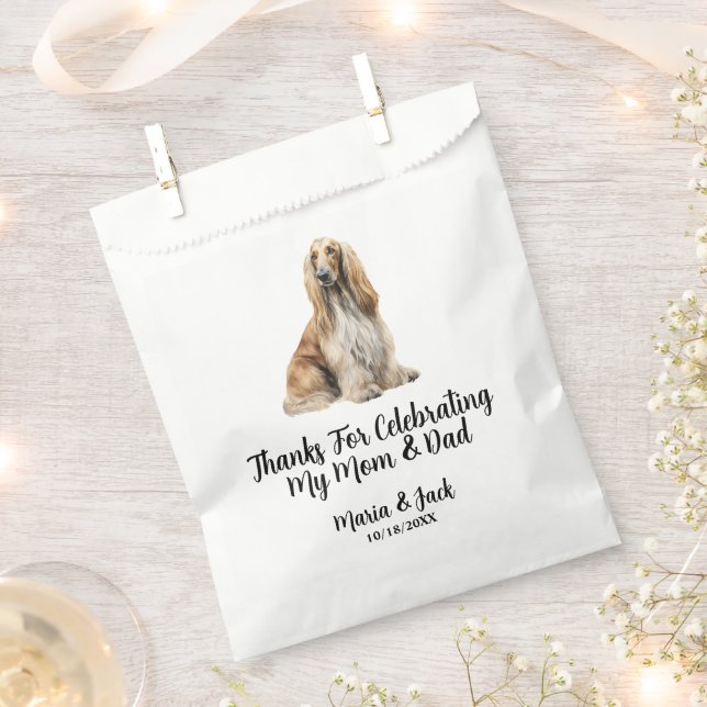 Sacolinha Cachorro Afegão Casamento Cor Completa  (Cortado)