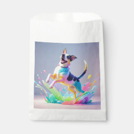 Sacolinha Cachorro colorido gigante feliz brincalhão engraça