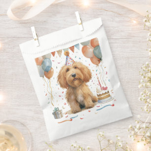 Sacolinha Cachorro de Goldendoodle de Aniversário