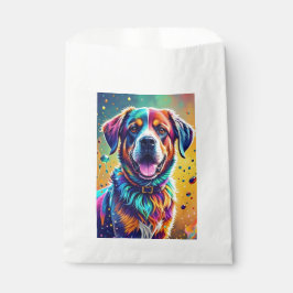 Sacolinha Cachorro gigante colorido feliz brincalhão engraça