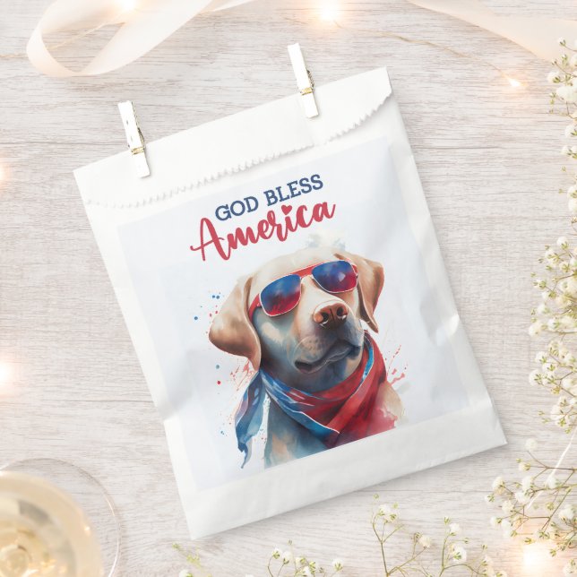 Sacolinha Cachorro-Lab Patriótico (Cortado)