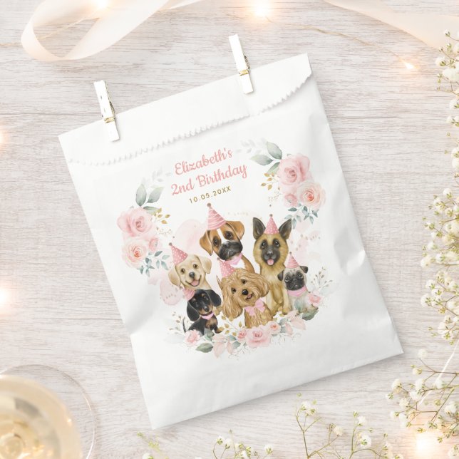 Sacolinha Cachorro Pet bonito Cachorro Puppia Aniversário Pw (Cortado)