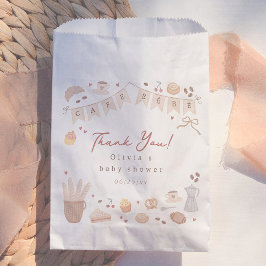 Sacolinha Cafe Bebe Aquarela Padaria Francesa Chá de Bebê