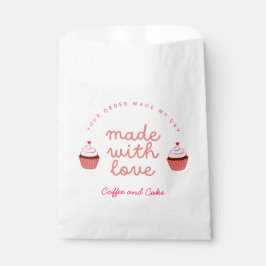 Sacolinha Café e Bolo Feito com amor Cupcake