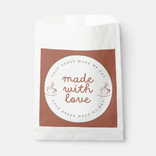 Sacolinha Café & Padaria Feito com Amor Marrom