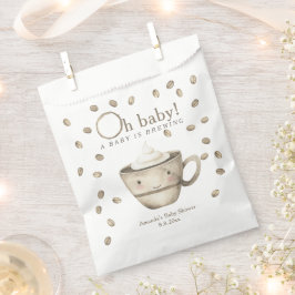 Sacolinha Café Um bebê está criando Chá de fraldas