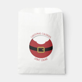 Sacolinha Calorias de Natal Papais noeis de camisa vermelha