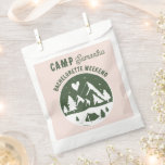 Sacolinha Camp Bachelorette Party Camping Bach Weekend Pink<br><div class="desc">A cute hand drawn design featuring bachelorette camping theme illustrations. This green and pink camp bach weekend design is ideal for glamping camping bachelorette weekends,  camping girls trip bachelorette parties in mountain,  forest or lake destinations.</div>