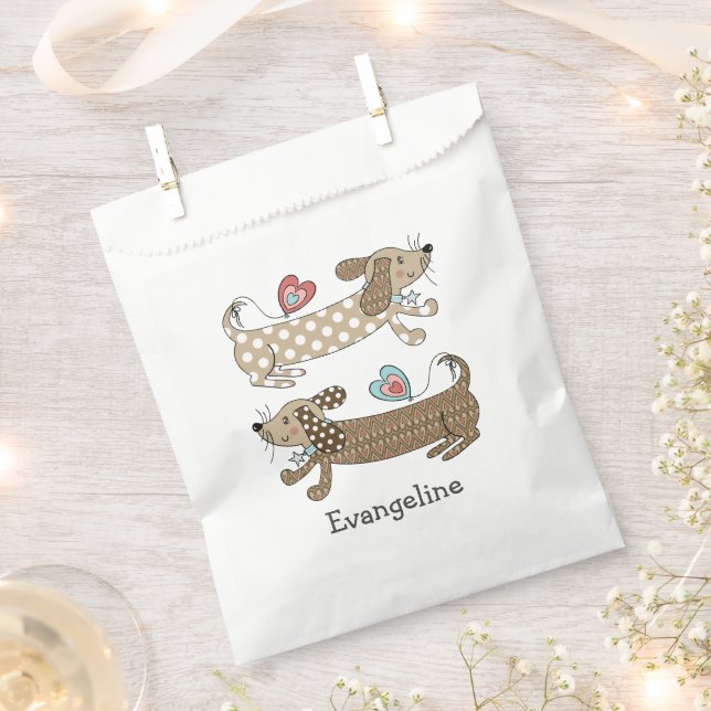 Sacolinha Cão de Dachshund Personalizado (Cortado)