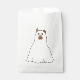 Sacolinha cão fantasma de halloween fofo assustador