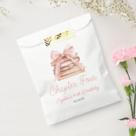 Sacolinha Capítulo Quatro Laços Rosa Livros Festa de 4 Anos