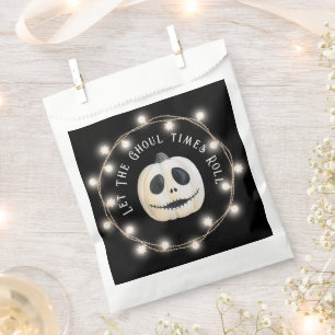 Sacolinha Cara de Abóbora Gótica do Festa de Halloween