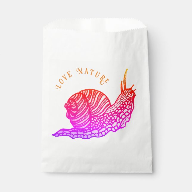 Sacolinha Caracol em estilo gráfico (Frente)