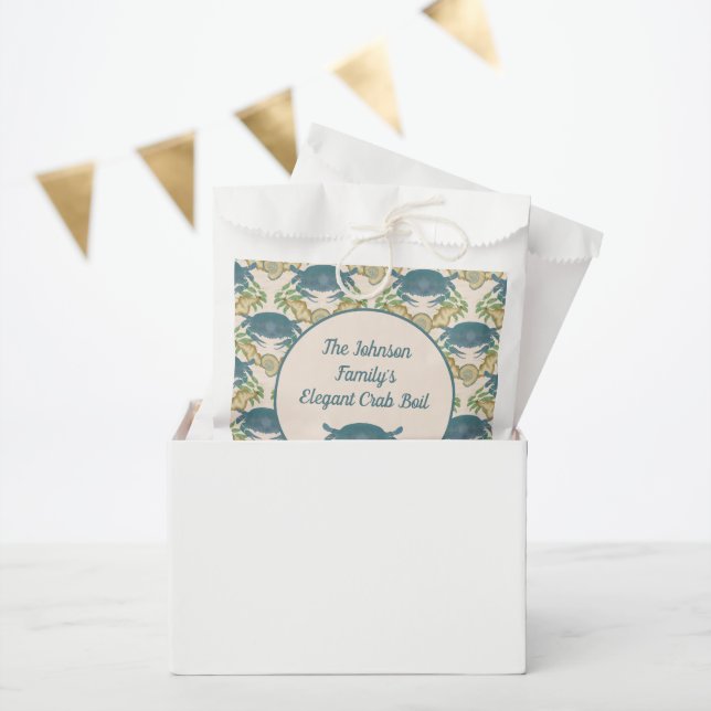 Sacolinha Caranguejo Elegante - Caranguejos Azuis-Banquete-A (Festa)