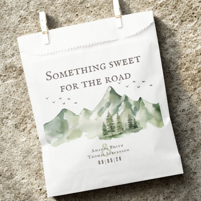 Sacolinha Cartão de número da tabela de paisagem verde Elega (Criador carregado)