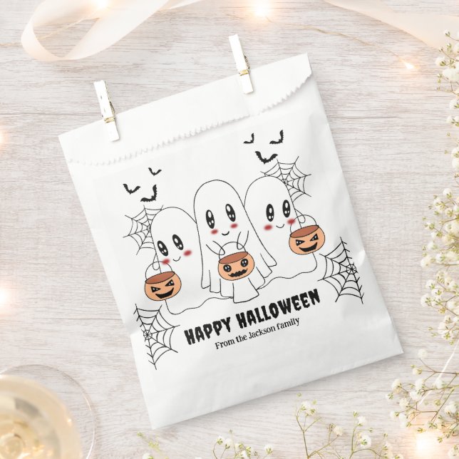 Sacolinha Cartoon Spooky Cute Kawaii Festa de Halloween Fant (Cortado)