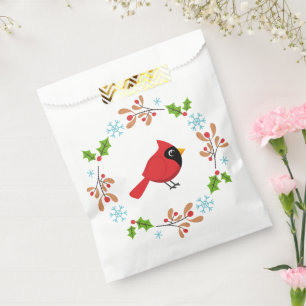 Sacolinha Cartoon Vermelho Bonito com Flores