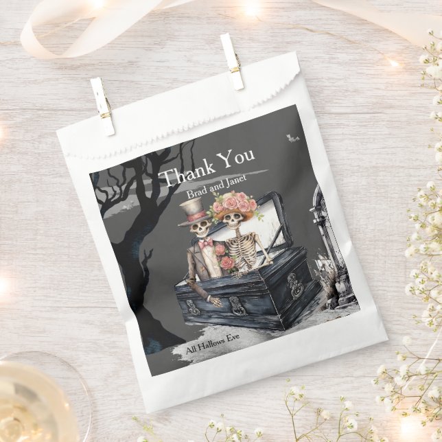 Sacolinha Casal Esquelético Obrigado (Cortado)