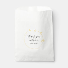 Sacolinha Casamento Amarelo Simples Coração da Manteiga