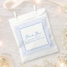 Sacolinha Casamento Azul Elegante Chic Costeiro Obrigado