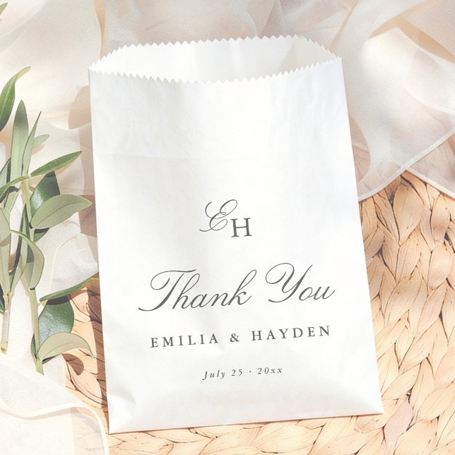 Sacolinha Casamento Boho Minimalista Obrigado (Criador carregado)