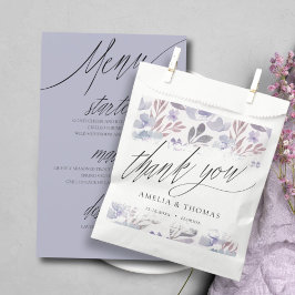 Sacolinha Casamento Boho Obrigado Floral Roxo