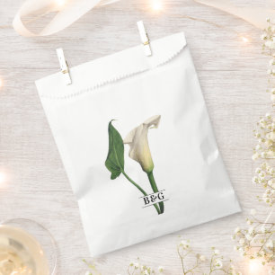 Sacolinha Casamento Botânico Elegante Calla Lily Green