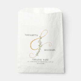 Sacolinha Casamento Botânico Simples Ampersand Elegante