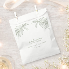 Sacolinha Casamento Botânico Simples Verde Sage