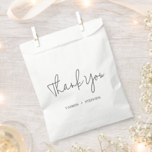 Sacolinha Casamento Chic Moderno Preto e Branco