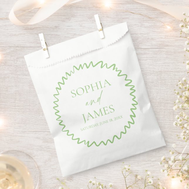 Sacolinha Casamento com Borda Ondulada Verde Cítrico Caprich (Cortado)
