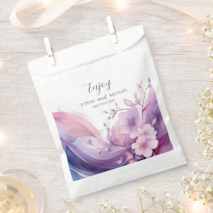 Sacolinha Casamento com Cherry Blossoms Watercolor - Obrigad
