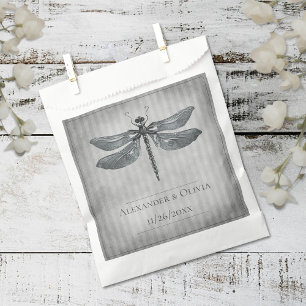 Sacolinha Casamento com Dragonfly Silver Jeweled