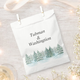 Sacolinha Casamento com Floresta de Pinheira Aquarela