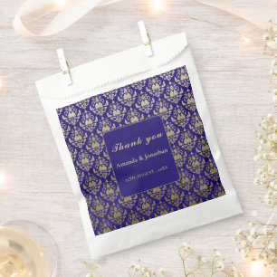 Sacolinha Casamento com Púrpura Violeta e Dourado