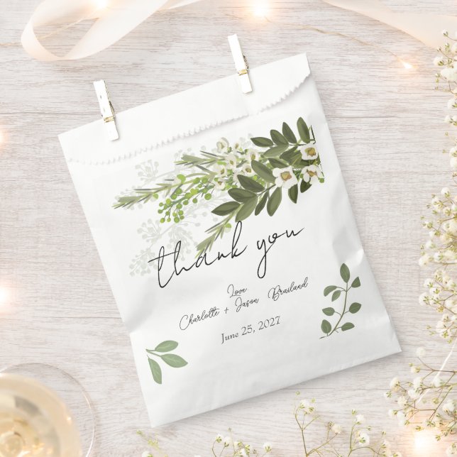 Sacolinha Casamento com Vinhas Da Folhagem Do Jardim Verde O (Cortado)